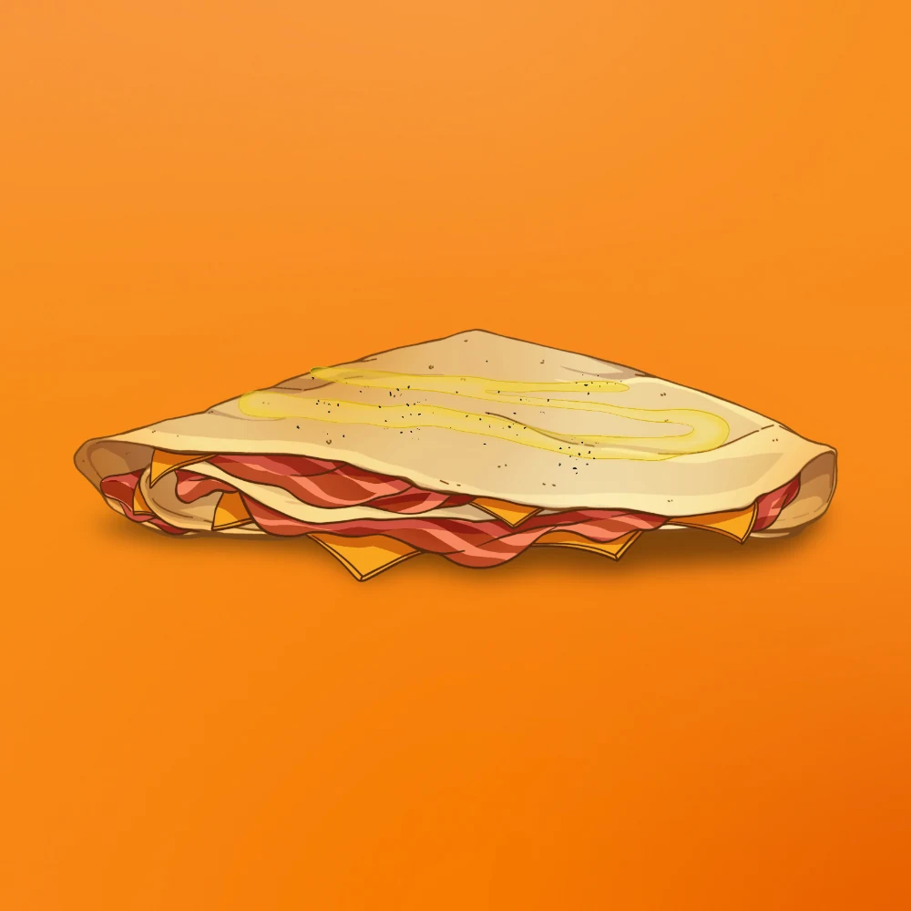 Crepe Bacon & Cheese at Snack Global in Kata Beach