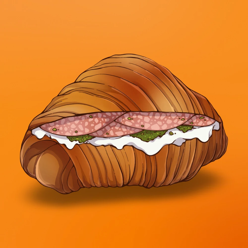 Croissant Pistachio & Mortadella at Snack Global in Kata Beach