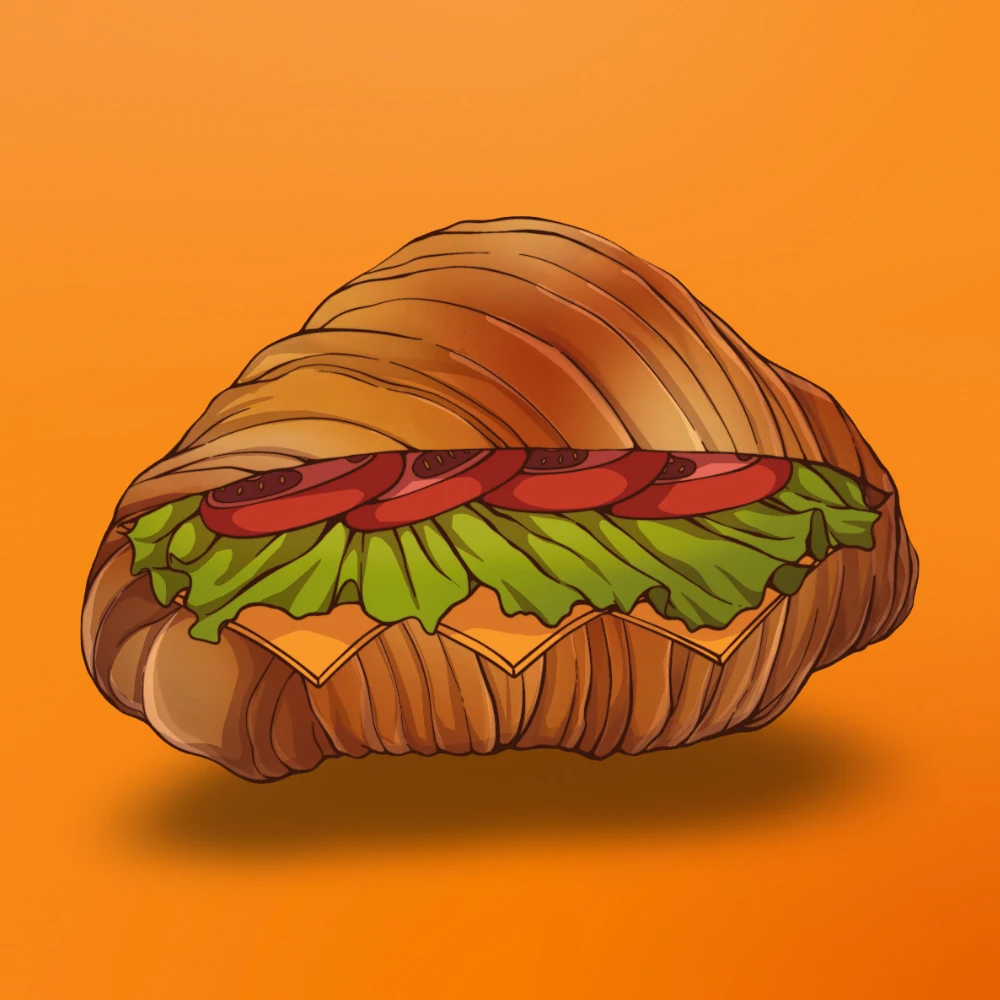 Croissant Veggie at Snack Global in Kata Beach