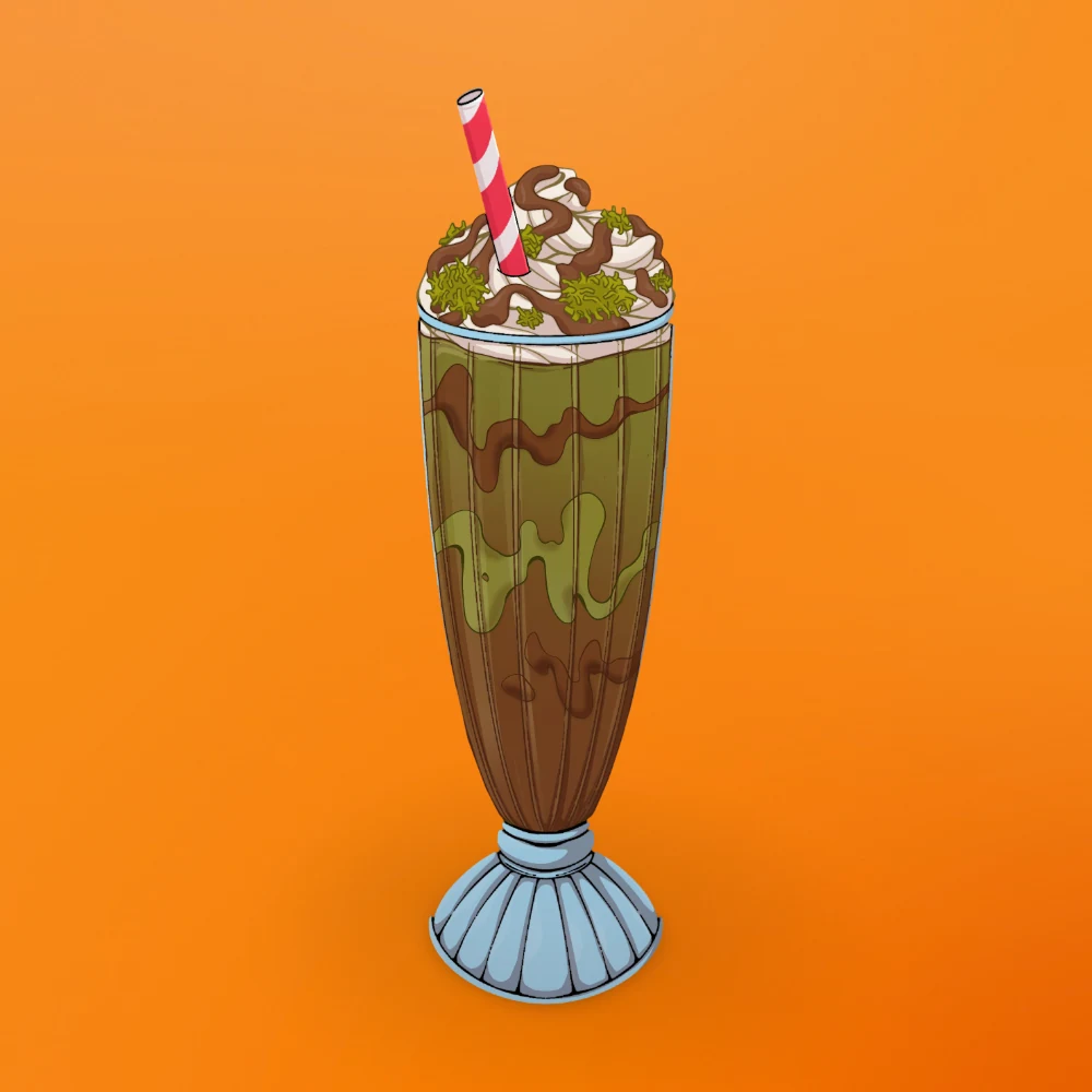 Dubai Chocolate Milkshake at Snack Global in Kata Beach