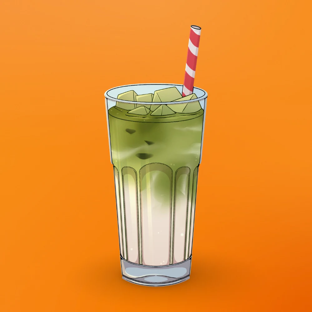 Iced Matcha Latte at Snack Global in Kata Beach