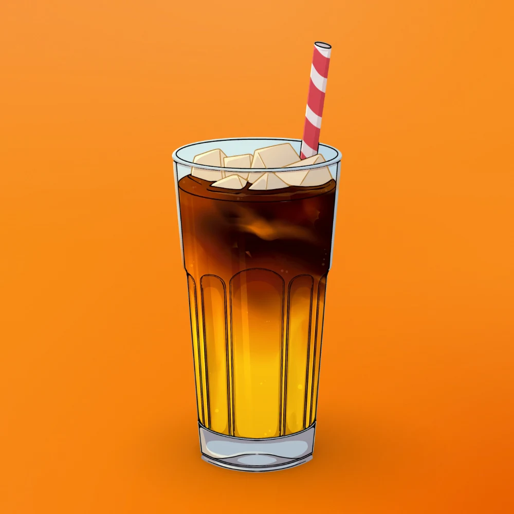Iced Orange Coffee at Snack Global in Kata Beach