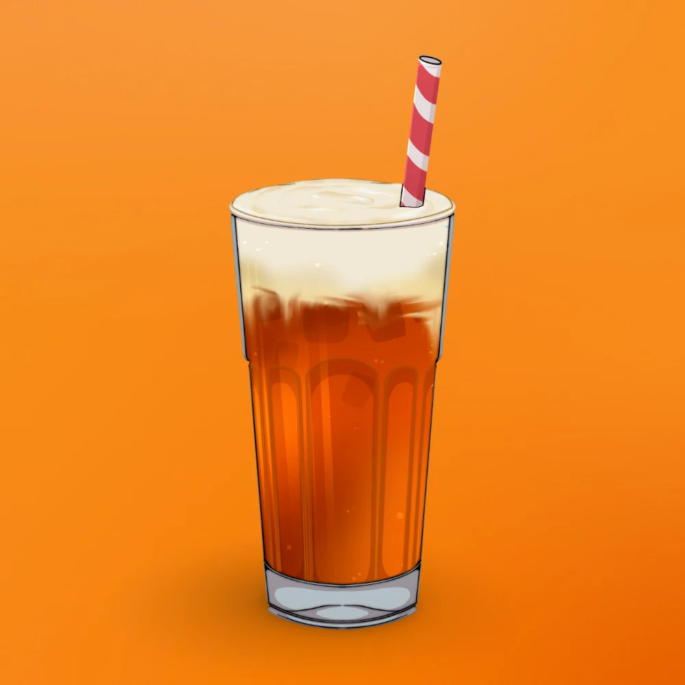 Iced Thai Milk Tea at Snack Global in Kata Beach