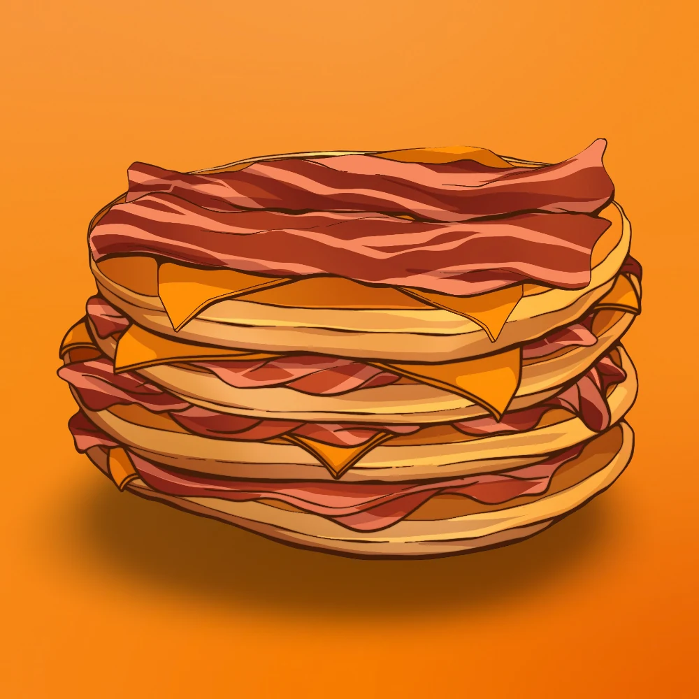 Pancake Bacon & Cheese at Snack Global in Kata Beach