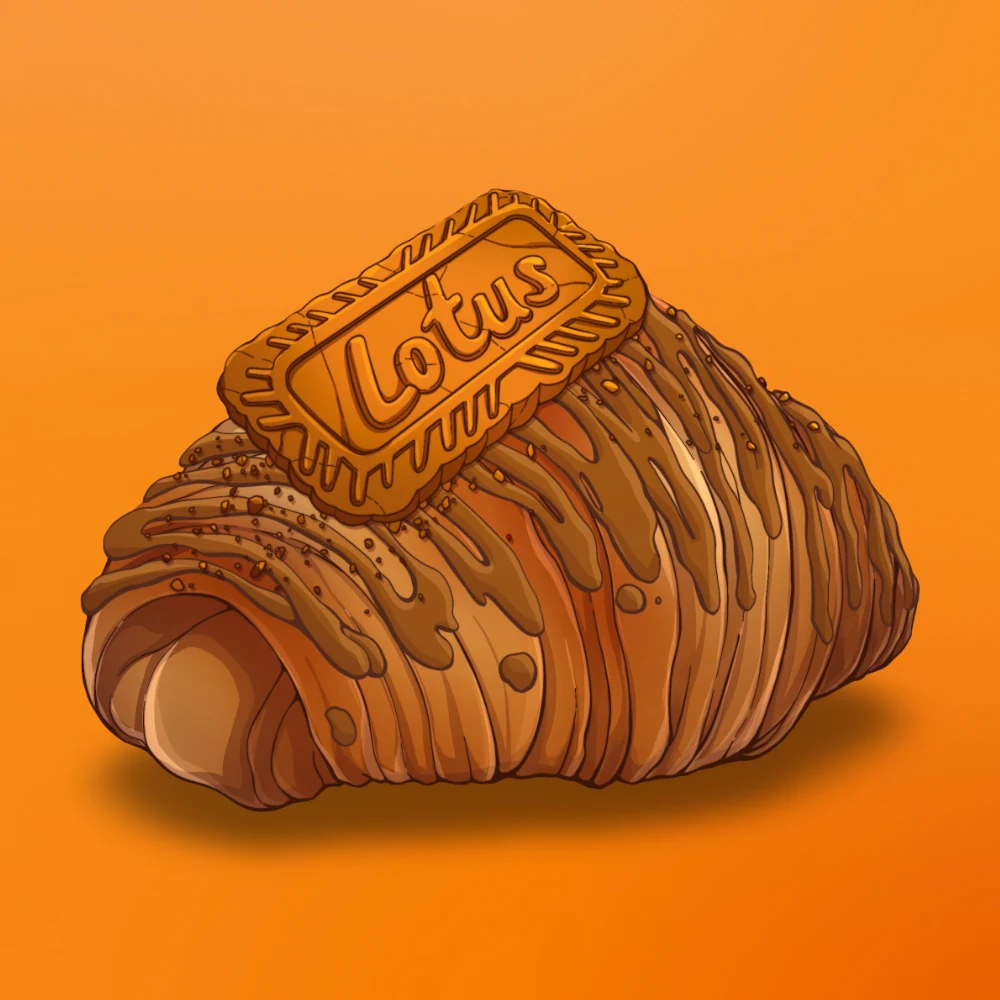 Lotus Biscoff Biscuit Croissant at Snack Global in Kata Beach